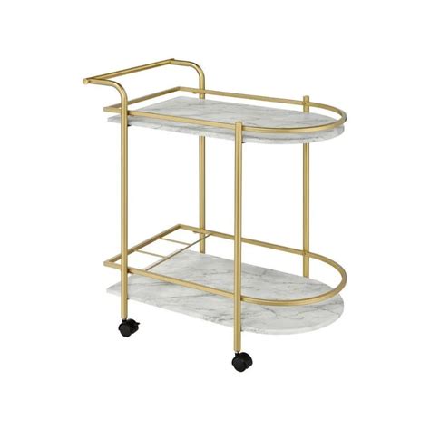 GOLD MARBLE Bar Cart - Home Land Furnishings