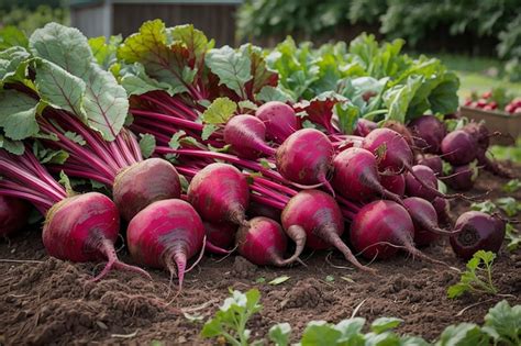 Premium AI Image | Beet harvest in the garden