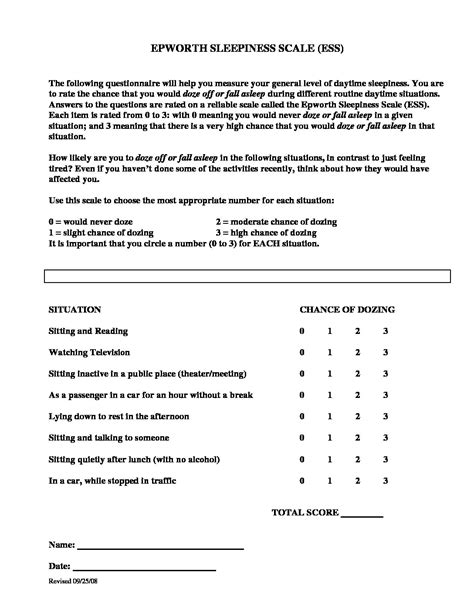 Epworth Sleepiness Scale | Chiropractor Orange CA