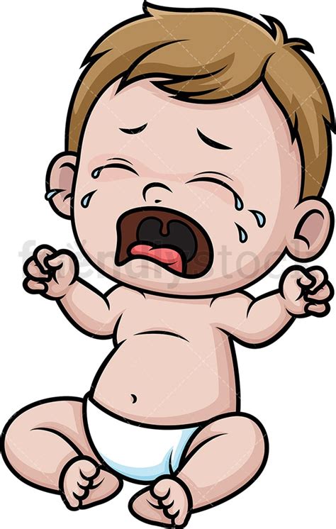 Cartoon Baby Crying Clipart