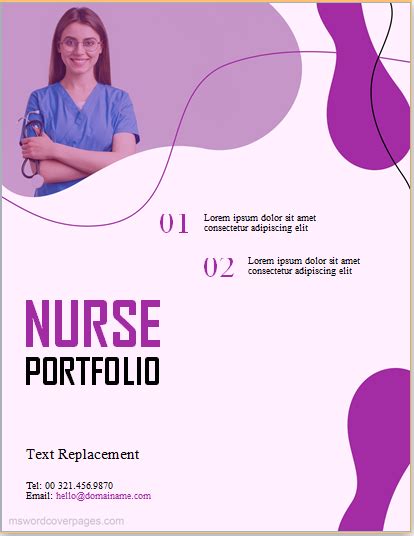 Nursing Portfolio Cover Page Templates | Download Files