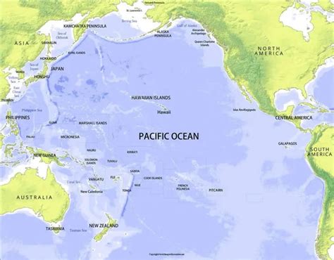 The Pacific Ocean World Map: Discovering The Wonders Of The Largest ...