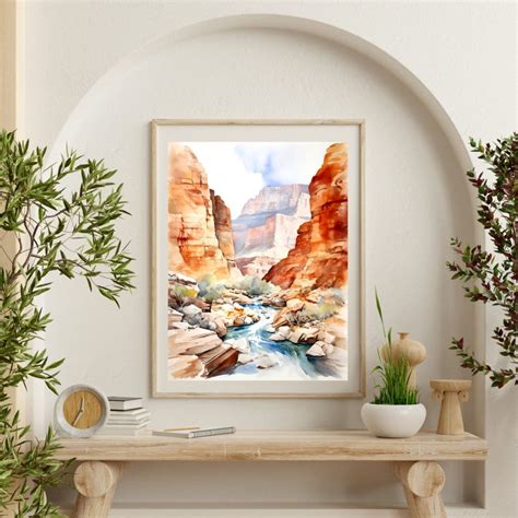 Grand Canyon Watercolor Painting Arizona Art Print Watercolor Colorado ...