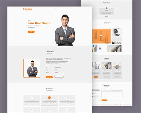 Free Personal Portfolio Website Template – Download PSD