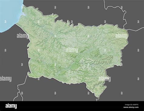 Region of Picardy, France, Relief Map Stock Photo - Alamy