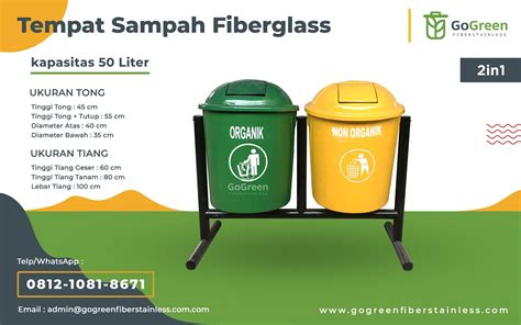 Jual Tong Sampah Fiber Organik dan Anorganik - Tempat Produsen Tong ...