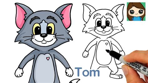 How to Draw Tom Cat | Tom and Jerry