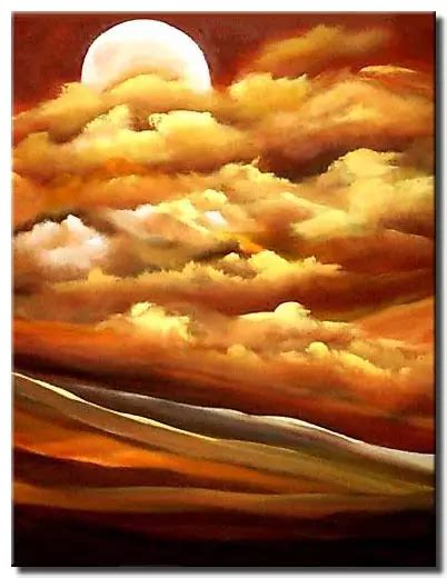 Painting for sale - sunrise clouds painting #498