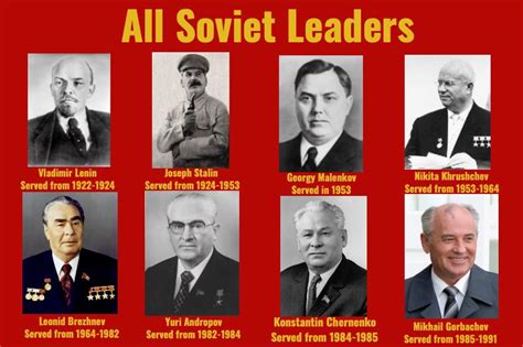 Leaders of the Soviet Union (1922-1991) : r/ANormalDayInRussia