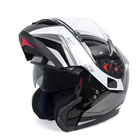 Modular Motorcycle Helmet Double Visor MT Helmet ATOM SV | Modular ...