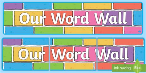 👉 Our Word Wall Display Color Bricks (Teacher-Made)