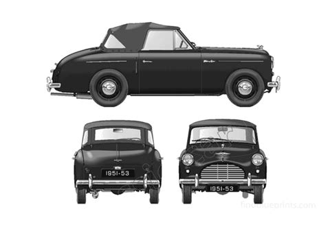 Download drawing 1951 Austin A40 Sport Cabriolet in ai pdf png svg formats