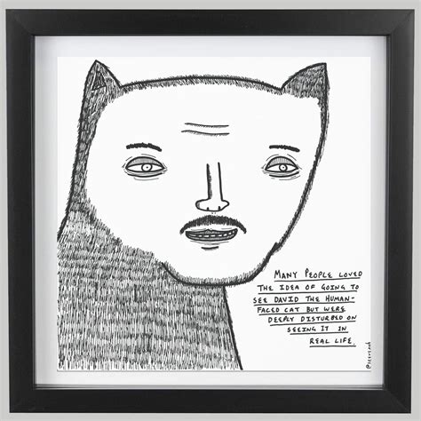 David the human faced cat - original drawing by artist @stevexoh