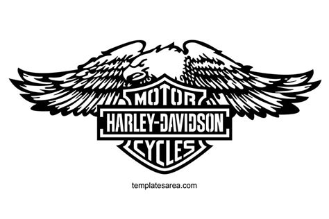 Harley Davidson DXF Logo with Eagle Wings - TemplatesArea