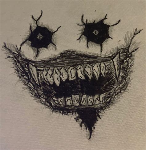 Scary face drawing | Scary drawings, Creepy drawings, Scary art