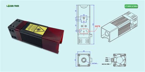 80W High Power Laser Module Kits CNC Engraving Machine Wood Fast ...