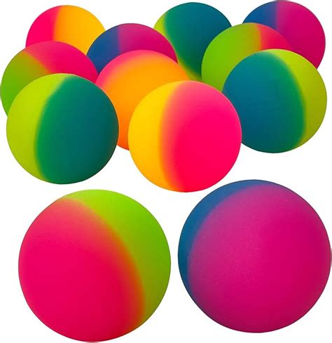 Amazon.com: Bedwina Jumbo Super Bouncy Balls - (Pack of 12) 2.35 Inch ...