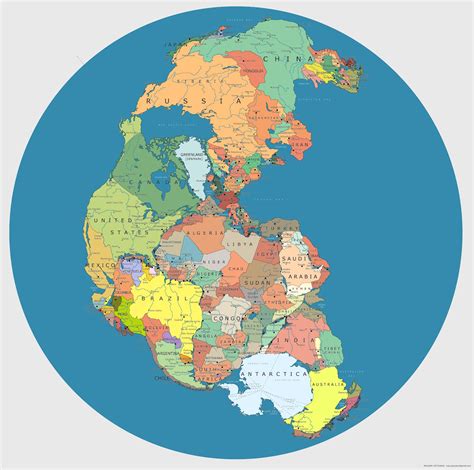 Modern Pangea Map