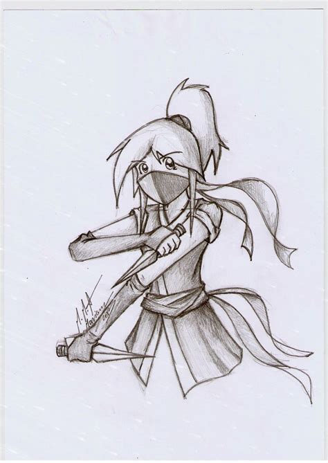 Female Ninja Drawing