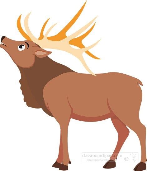 Mammal Clipart-elk with big antlers clipart