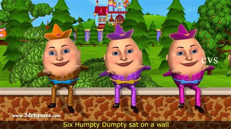 Humpty Dumpty Nursery Rhyme - 3D Animation English Rhymes for children