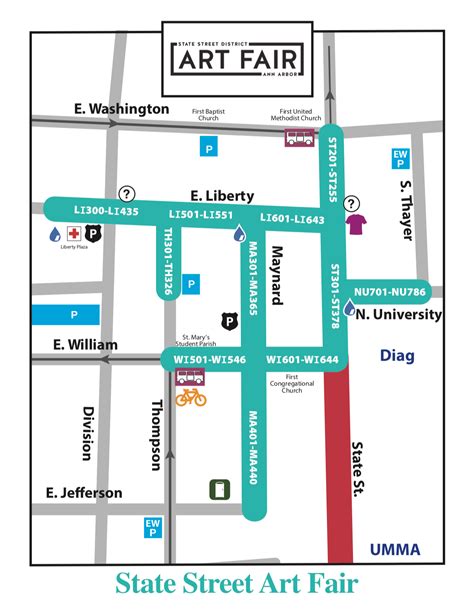 Ann Arbor Art Fair Map 2024 - Dyanna Arlinda