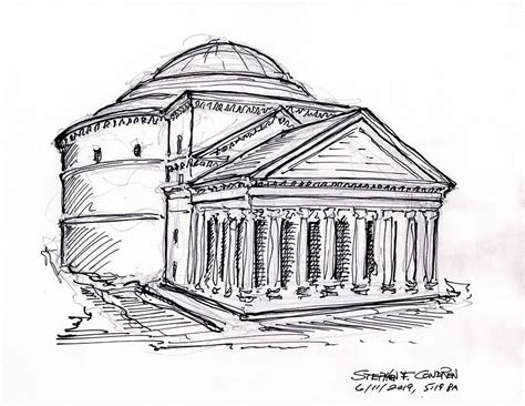 Pantheon Rome Drawing