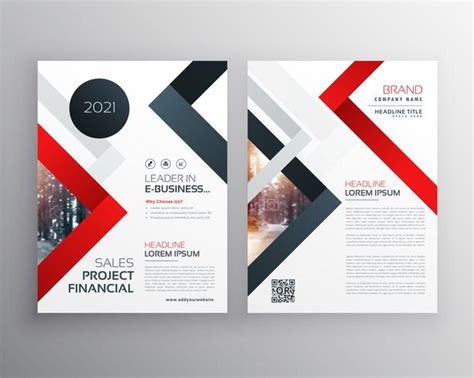 modern business brochure flyer template design - Download Free Vector ...