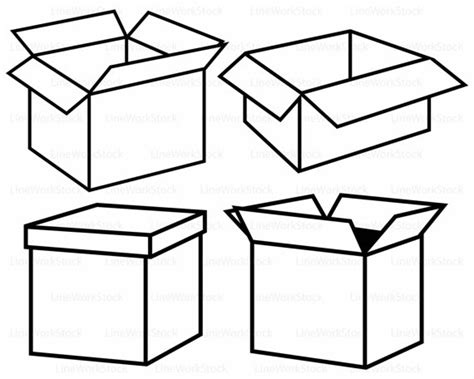 Box clipart silhouette, Box silhouette Transparent FREE for download on ...