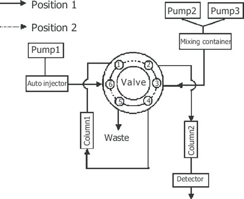 Schematic diagram of the column-switching HPLC system. | Download ...