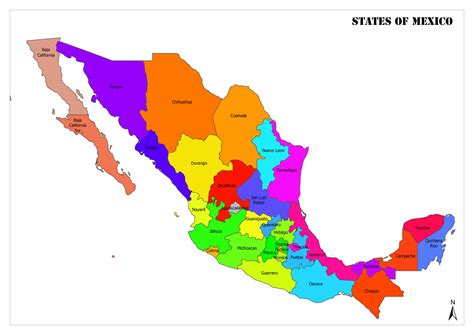 Mexico Map With States And Regions - Get Latest Map Update