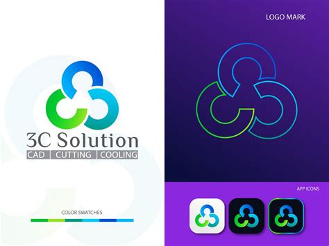 3C Solution Company Logo Design - 3C Icon - 3C App Logo | Logo design ...