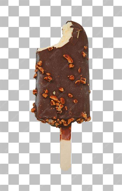 Premium PSD | Bitten chocolate dipped ice cream bar isolated on ...