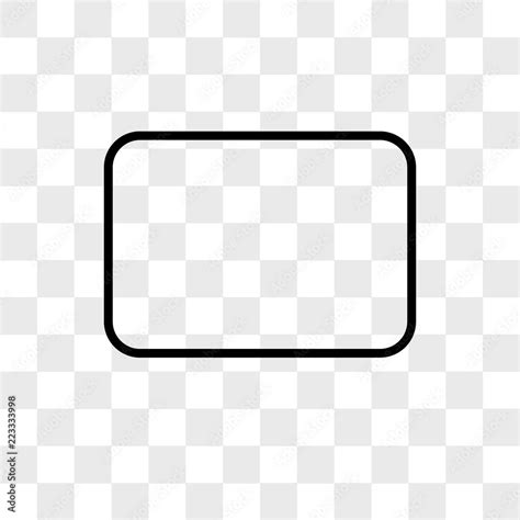 Rectangle vector icon isolated on transparent background, Rectangle ...