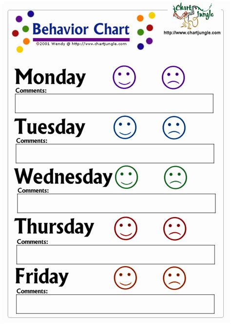 30 Classroom Behavior Chart Template | Example Document Template