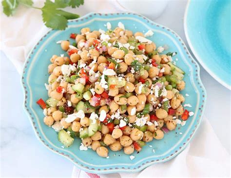 Chana Salad or Chickpea Salad, Easy no -cook summer chickpea salad