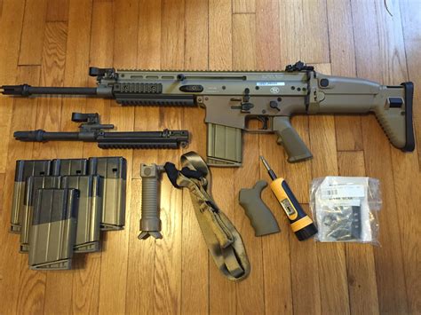 FN SCAR 17 FDE Package, Geiselle, 7 Mags, Sling, Extra barrel, much ...