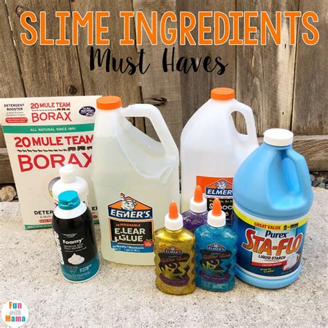 Slime Ingredients - Fun with Mama