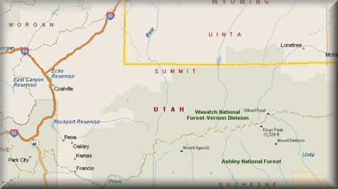 Summit County, Utah Map