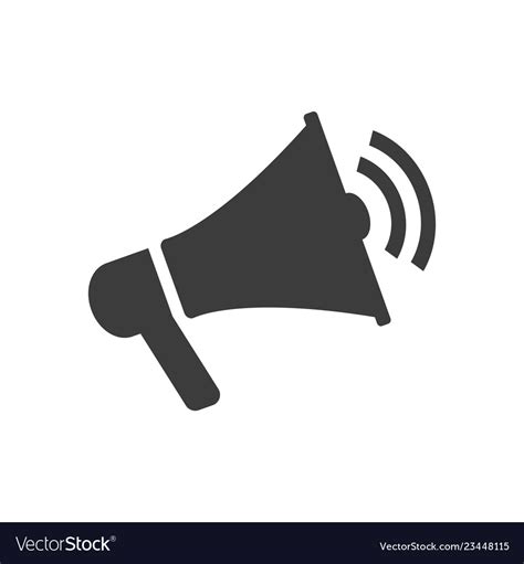 Megaphone icon on white background Royalty Free Vector Image