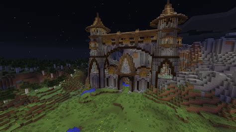 Minecraft Mountain Castle (progress 3) by eapatrick on DeviantArt