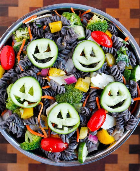 Healthy Halloween Pasta Salad-1 - Smile Sandwich