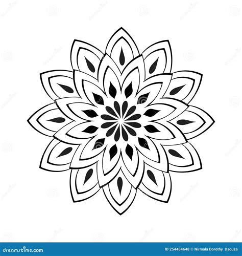 Mandala Art Design in Circle Stock Vector - Illustration of drawing ...