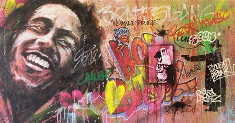 Bob Marley graffiti Painting by Bruce McLachlan - Fine Art America