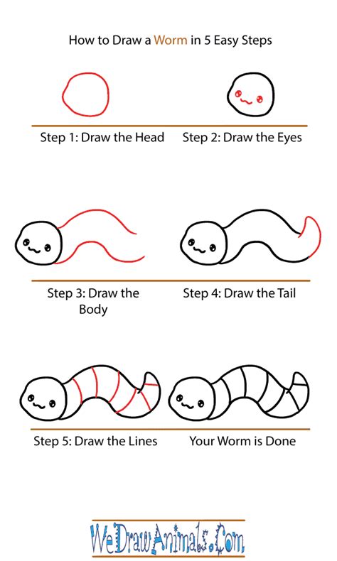 How to Draw a Cute Worm