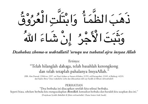 Bacaan Doa Buka Puasa dan Artinya ~ 1001 Doa Islami