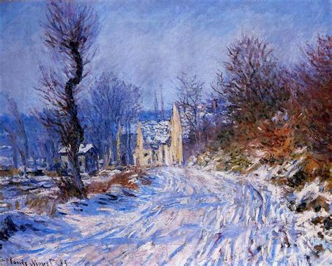 Road to Giverny in Winter, 1885 - Claude Monet - WikiArt.org