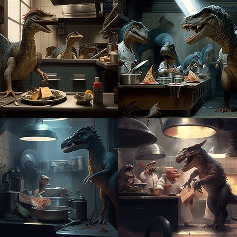 Velociraptor Jurassic Park Kitchen Scene