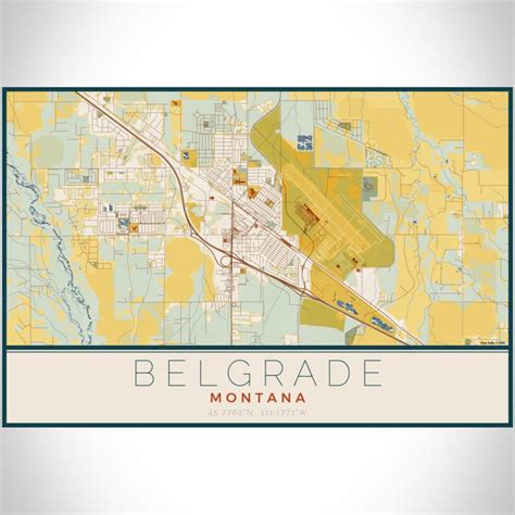 Belgrade - Montana Map Print in Woodblock — JACE Maps