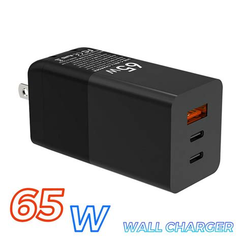 For iPhone 12 PD Charger 65W GaN Multi-port USB Adapter 20W PD Fast ...